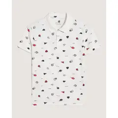 OSTU - Polo Infantil Niño Manga Corta Marca Crema #80110121