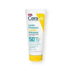 CERAVE - Protector Solar Loción Invisible Hidratante SPF50+ Rostro y Cuerpo x75 ml