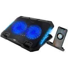 GENERICO - BASE REFRIGERANTE S900 CON 2 VENTILADORES RGB NEGRO