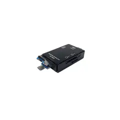 UNITEC - Adaptador Lector De Tarjetas 6 En 1 Micro Sd Sd Usb C Otg 2.0
