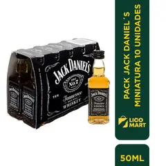 JACK DANIELS - PACK JACK DANIEL´S MINIATURA 10 UNIDADES 50 ML