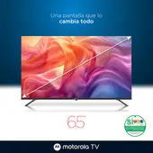 MOTOROLA - Televisor 65 QLED Smart TV 4K Ultra HD Google TV- MOT65NUQE05