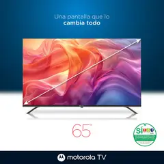 MOTOROLA - Televisor 65 QLED Smart TV 4K Ultra HD Google TV- MOT65NUQE05