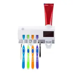 CHINA - Dispensador de Pasta Dental Soporte de Pared para 5 Cepillos Esterilización