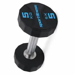 SPORTFITNESS - Mancuerna Encauchetada de Gimnasio 5 kilos Apexgrif