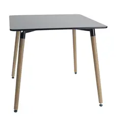 AKIVOY - Mesa de Comedor Eames Cuadrada Color Negro