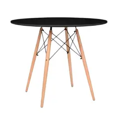 AKIVOY - Mesa de Comedor Eames Redonda Color Negro