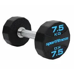 SPORTFITNESS - Mancuerna Encauchetada de Gimnasio 7.5 kilos Apexgrif