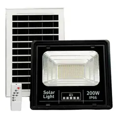 CHINA - Reflector Solar 200w Lámpara Led Panel Solar Control Negro Luz Blanca