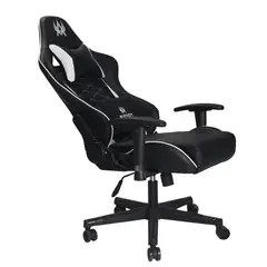 AKIVOY - Silla Gamer Nova Reclinable Giratoria Color Blanco Negro