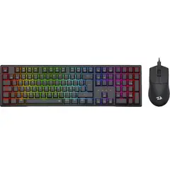 REDRAGON - COMBO TECLADO Y MOUSE GAMING FULL SIZE S146 SP NEGRO