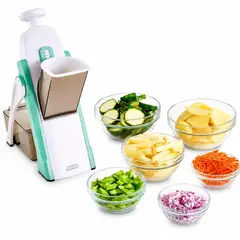 DASH - Cortador De Verduras Mandolina Safe Slice Ajustable Cocina Aqua