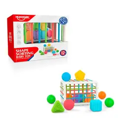 HUANGER - Rectángulo de Encaje y Sensorial Montessori 12 Piezas