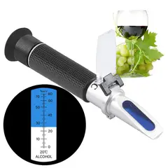 GENERICO - Refractómetro ATC de Mano para Grados de Alcohol 0-80 %