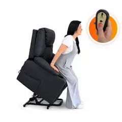 TV NOVEDADES - Sillón Elevador Masajeador Stand Up Couch Royal Negro