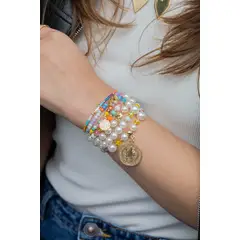 FLORIPONDIA - Setpulseras Perlas Dijes