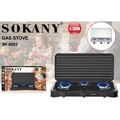 SOKANY - Estufa 3 puestos Perilla Graduable