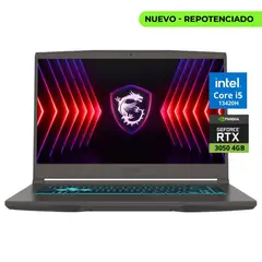 MSI - Portatil Gamer 15 B13UC i5 13420H 24GB RAM 1TB SSD RTX 3050 4GB Morral y Mouse Gamer Trust