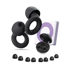 BOUN - Tapones Oidos Dormir Tapa Oidos Antiruido 23dB Silicona Suave Reutilizables Estuche Negro