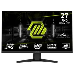 MSI - MONITOR GAMER MAG 274F 27 - RAPID IPS - FHD - 200HZ - 0.5MS - FREESYNC PREMIUM - HDR READY