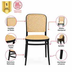 MUEBLESYA - SILLA PARA RESTAURANTE, CAFETERIA Y BAR GUARNE VINO TINTO