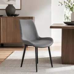 GENERICO - Silla De Comedor Moderna Ergonómica Con Patas Metálicas, Confort Premium y Diseño Elegante