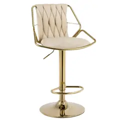 MOBLIHOUSE - Silla De Bar Luxury Manchester Beige Diseño Moderno y Elegante