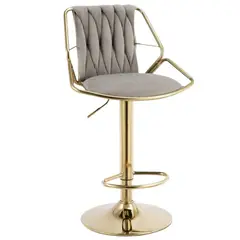 MOBLIHOUSE - Silla De Bar Luxury Manchester Gris Diseño Moderno y Elegante