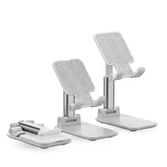 INNOVA - Base Soporte Ajustable Para Celular Y Tablet Ergonómico Y Plegable Blanco