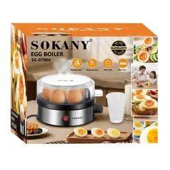 SOKANY - Hervidor De Huevos Eléctrico 7 Puestos Autoapagado