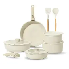INNOVA - Set De Ollas Cocina Granito Premium 16 Piezas Antiadherente Elegante Cook Ware