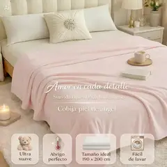 GENERICO - Cobija Manta frazada termica tamaño 200 x 190 cm Ultra Suave Liviana y Elegante