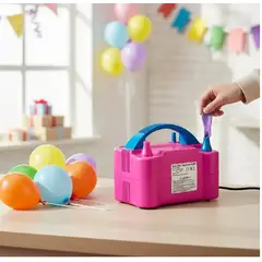 CHINA GLAZE - Inflador Eléctrico Globos 600W Doble Boquilla Electric Balloon Pump