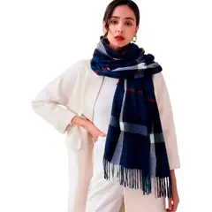 VITTORIA - Bufanda Chal Pashmina Cuadros Caballero Dama Unisex