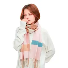 VITTORIA - Bufanda Chal Pashmina Cuadros Caballero Dama Unisex