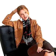 VITTORIA - Bufanda Chal Pashmina Cuadros Caballero Dama Unisex