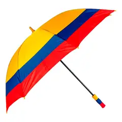 VITTORIA - Sombrilla Golf Bandera Colombia Tricolor 75cm 8 Varillas Yumar