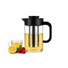 GENERICO - Jarra de Vidrio para Té e Infusiones 1 Litro con Filtro y Tapa