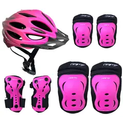 ON TRAIL - Casco + Protectores Juvenil Bicicleta Patinaje Monopatin