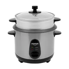 UNIVERSAL - Olla Arrocera Inox Multifuncional UNIVERSAL, capacidad 5 tazas 1L 1 lb, recipiente con recubrimiento antiadherente y removible, limpia fácilmente.