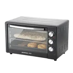 UNIVERSAL - Horno Eléctrico Pro 48 L PRO con control de temperatura, temporizador y funciones para hornear, asar y tostar