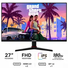 GENERICO - MONITOR GAMER OLIMPO 27" - FHD - 180Hz - HDR10 - Sistema Pivotable - RGB TRASERO - Adaptive Sync