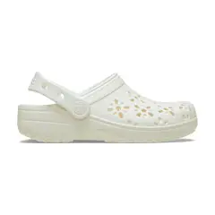 CROCS - Zuecos Classic Floral Cut Out Clog Blanco Hombre - Mujer