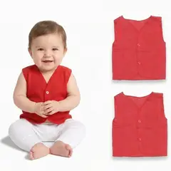 BABY KDS - Camisetas Set x 3 Bayetilla Bebé Camisa Roja