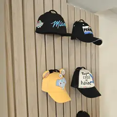 INDUHOGAR - Perchero organizador de gorras gancho adhesivo de pared X 10 unidades
