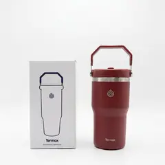 GENERICO - Termo Botella Termica Acero Inoxidable Pitillo 630 Ml Termox Vinotinto