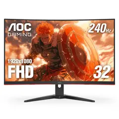 AOC - Monitor Gaming Curvo 1500R C32G2ZE de 31.5 Panel VA 240Hz 0.5ms Full HD AMD FreeSync Premium