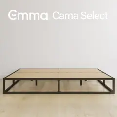 EMMA - Cama Select de Metal Diseño Minimalista y Resistente Tamaño Queen
