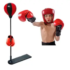 GENERICO - Kit Boxeo Para Niños Pera Con Soporte Deportes + Guantes