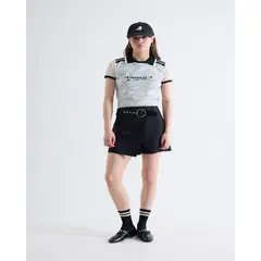 SEVEN SEVEN - Falda Short Con Cinturón Para Mujer Negro